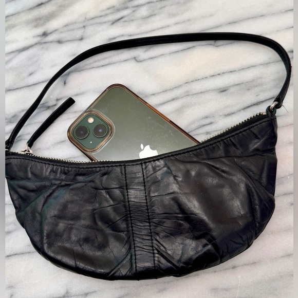 Black Leather 90’s vintage mini purse - Picture 2 of 6